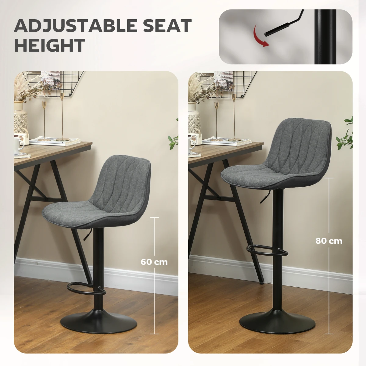 Height bar stool by N/A