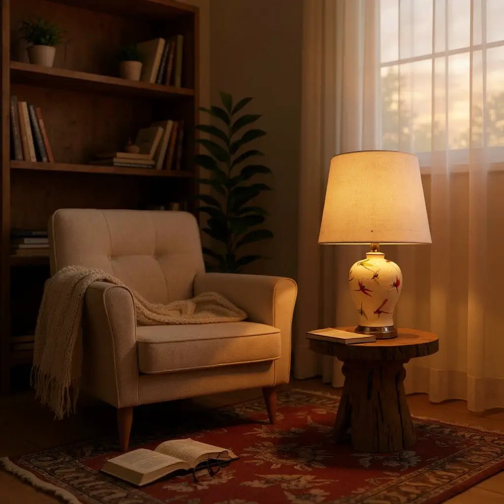 MSL 37CM LAMP AND SHADE - Lamp