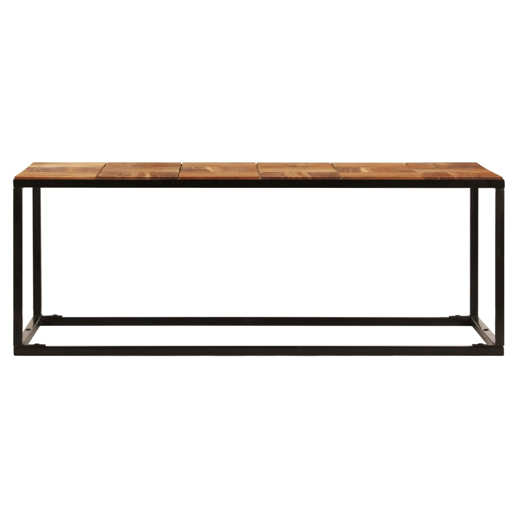 VidaXL Coffee Table 110x60x40 cm Solid Acacia Wood and Steel Construction Living Room by vidaXL