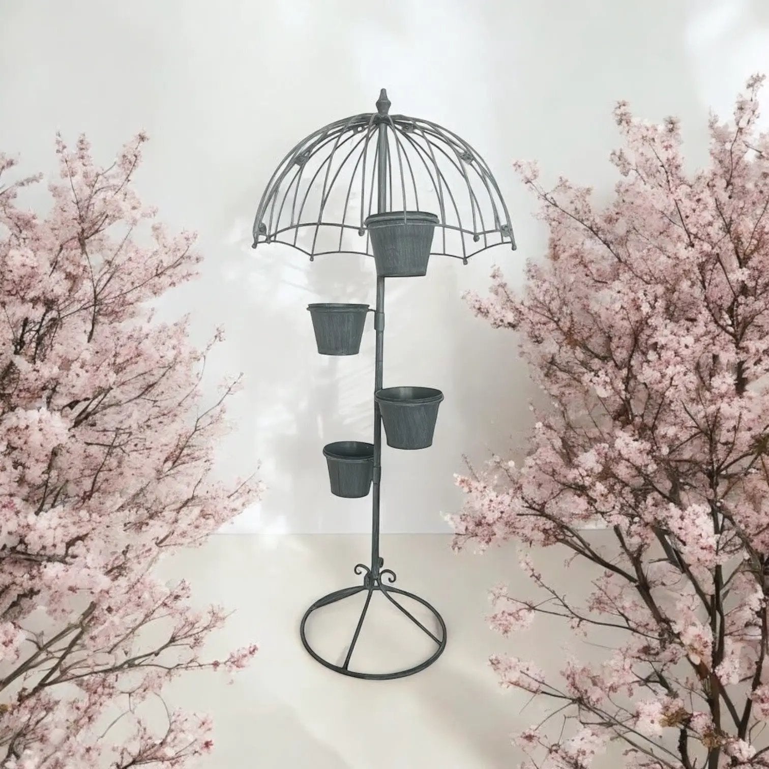 MSL 130CM GREY METAL GARDEN PLANTER - Planters