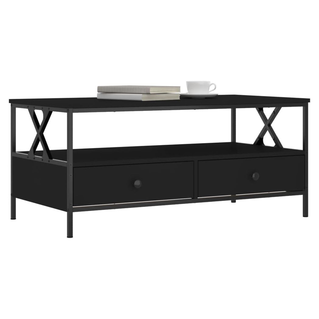 vidaXL VidaXL Coffee Table 100x51x45 cm Engineered Wood With Storage Drawers For Living Room - Coffee Table