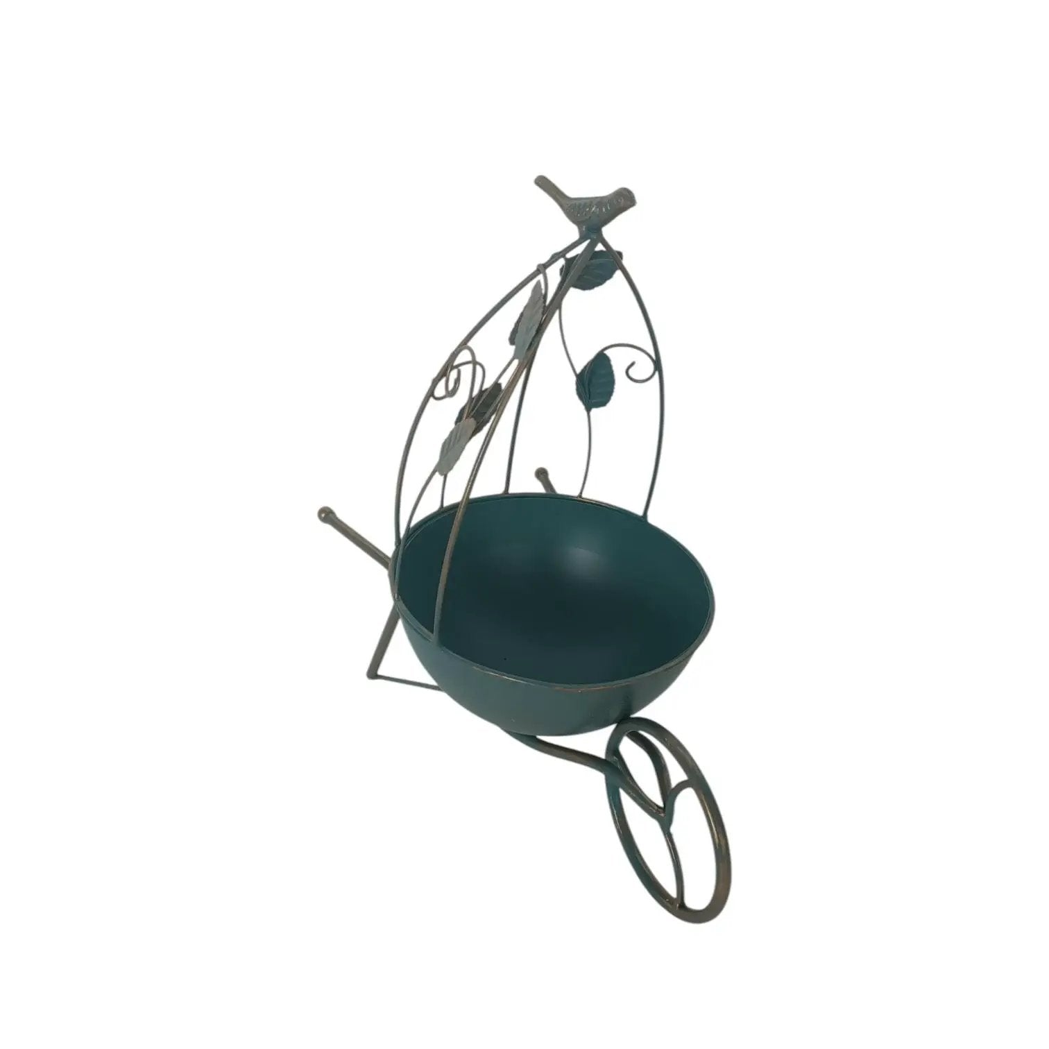 MSL 36CM BLUE METAL GARDEN PLANTER - Planters