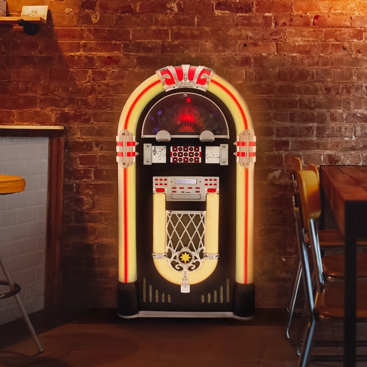 Monster Shop Jukebox Vinyl Record Player & Sound System -