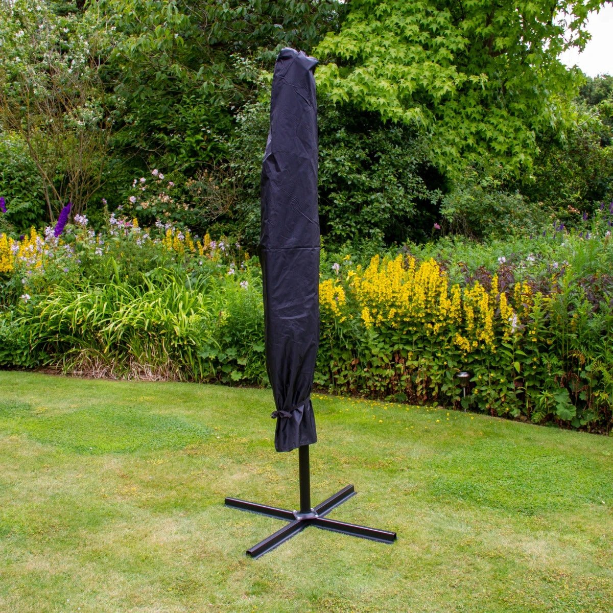 Monster Shop Premium Cantilever Parasol 3m LED Garden - Uncategorized Parasol
