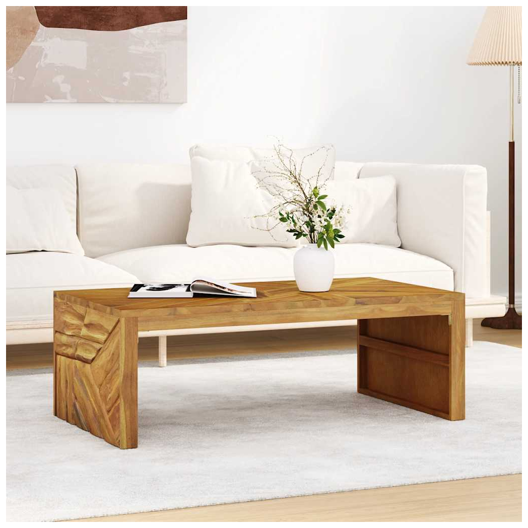 vidaXL VidaXL Coffee Table 110x60x38 cm Solid Teak Wood For Living Room Decor And Lounge - Coffee Table
