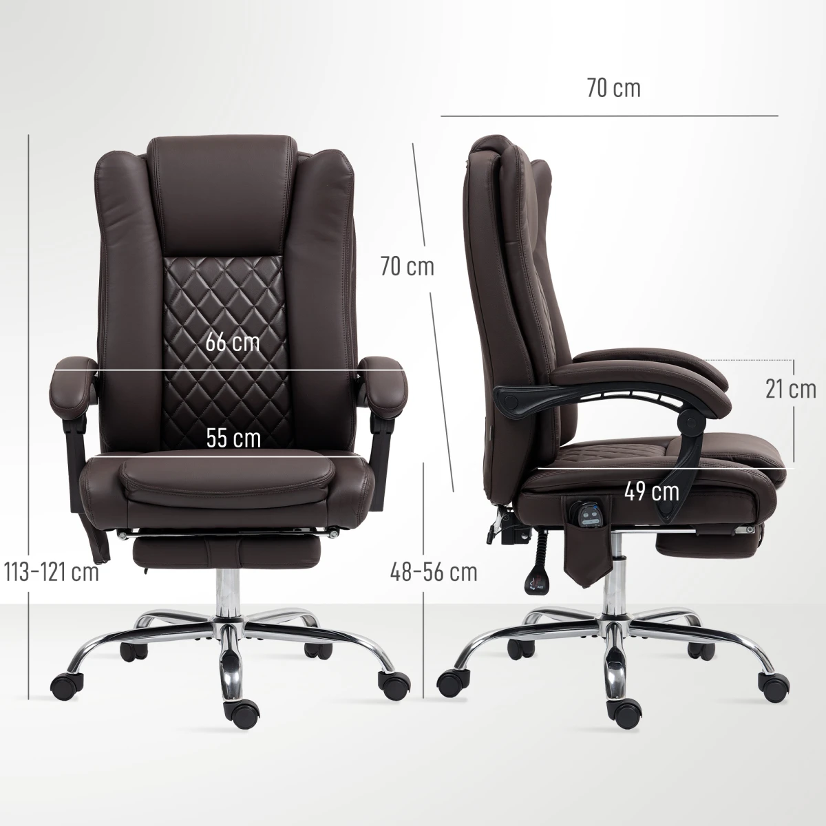 HOMCOM Massage Chair 135 Degree Recline SixPoint Massage by HOMCOM