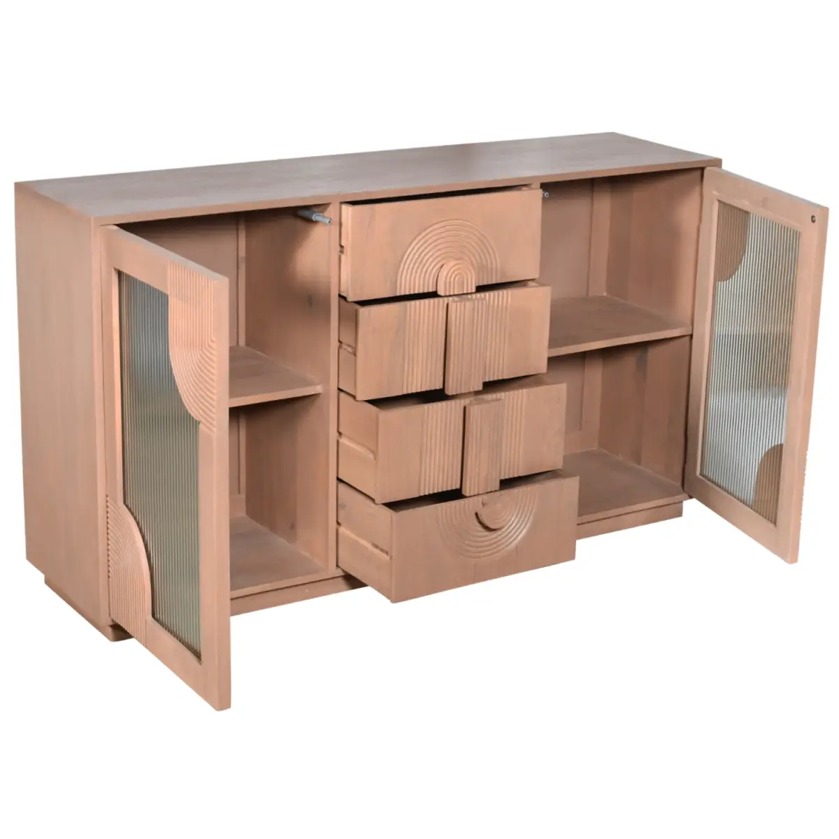 Indian Hub Indus Solid Wooden Extra Large Sideboard - Sideboard