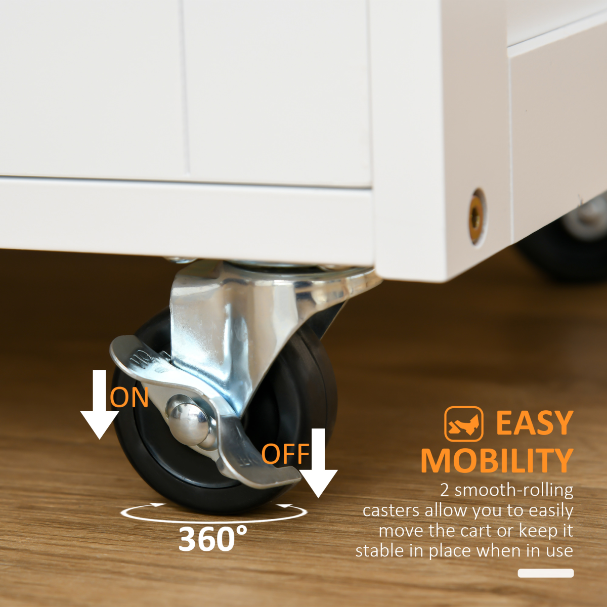 Modern Kitchen Trolley Rolling Island Storage Cart Drawer 9 Bottle Rack White - from HOMCOM