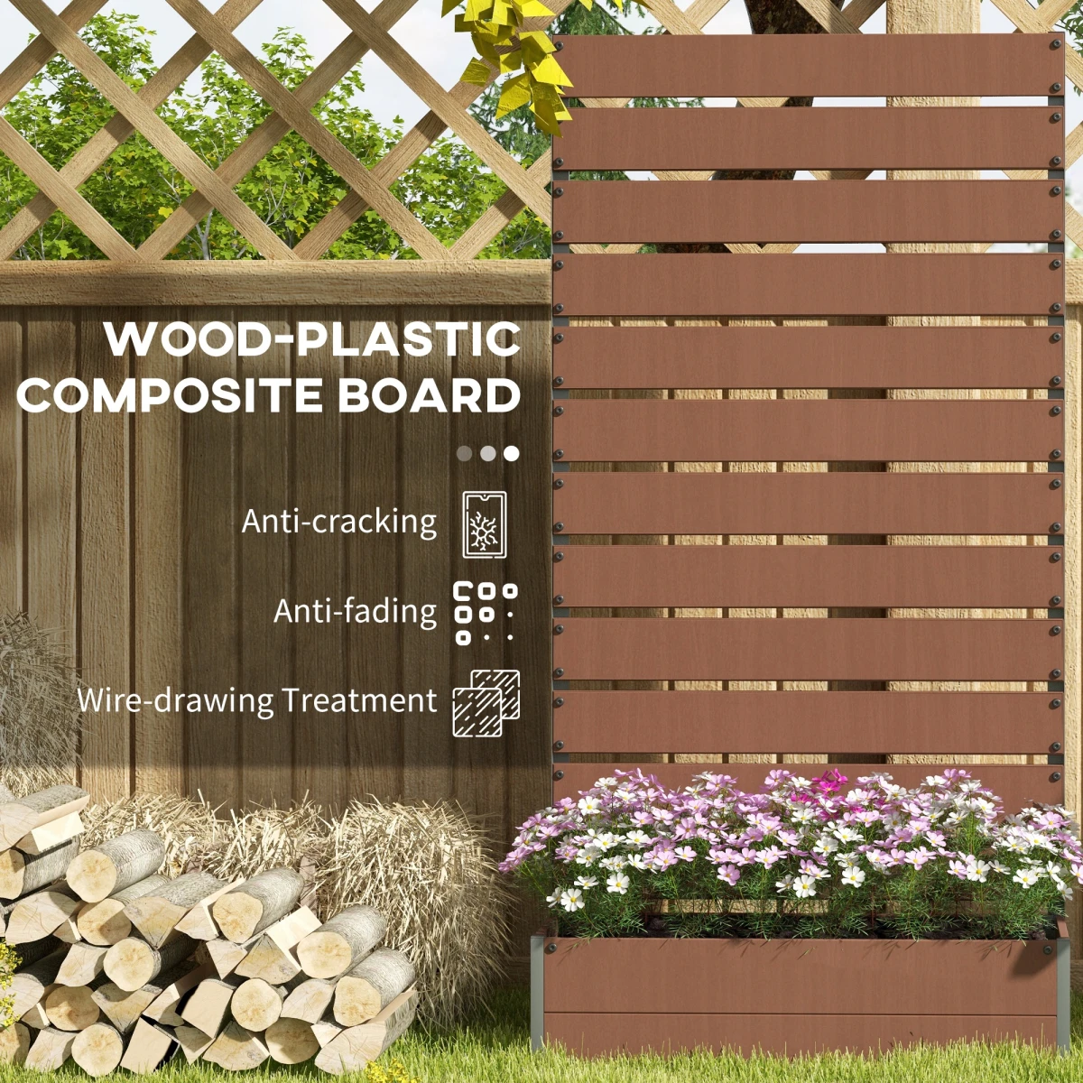 Outsunny Outsunny Raised Garden Bed With Trellis For Patio - Planters