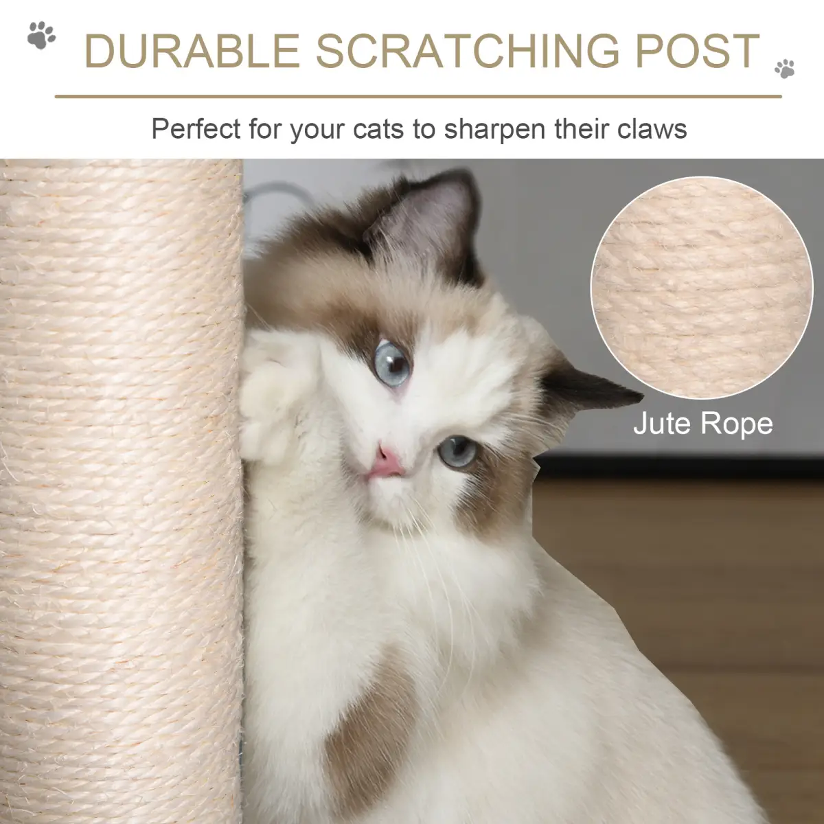 Pawhut Cat Tree Multi-level Kitten Tower w/ Scratching Post Condo Plush Perches - Cat Tree
