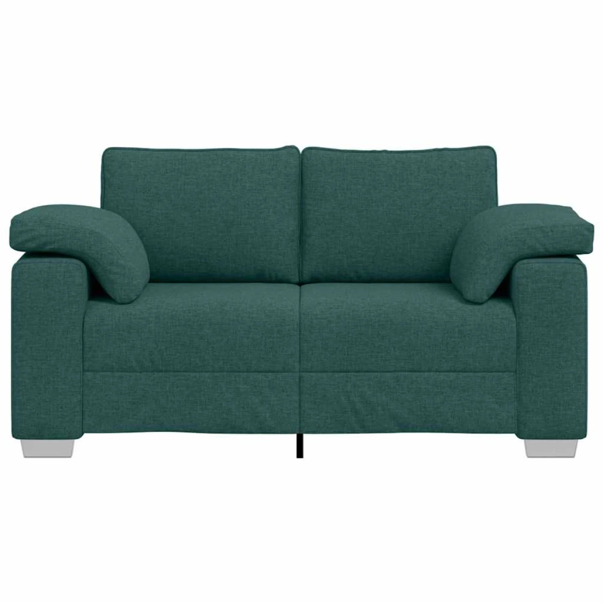 VidaXL Comfortable Fabric Sofa 160 x 77 x 82 cm Dark Green Cushion For Modern Living Rooms And Family Relaxation by vidaXL