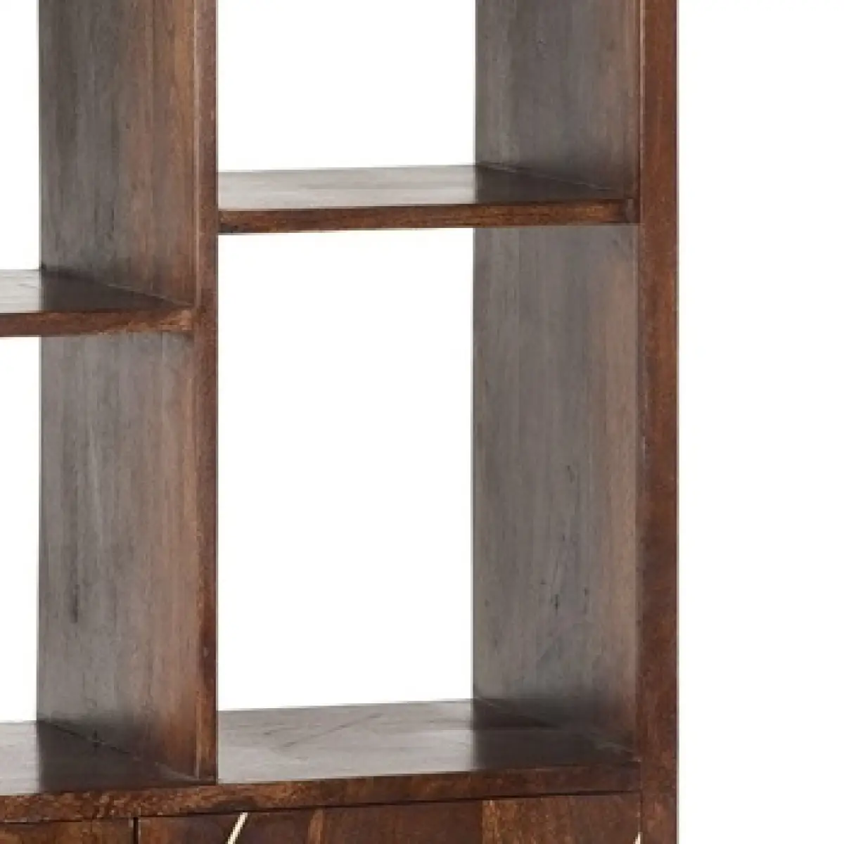 Indian Hub Dark Gold Large Bookcase 2 Door - Bookcase