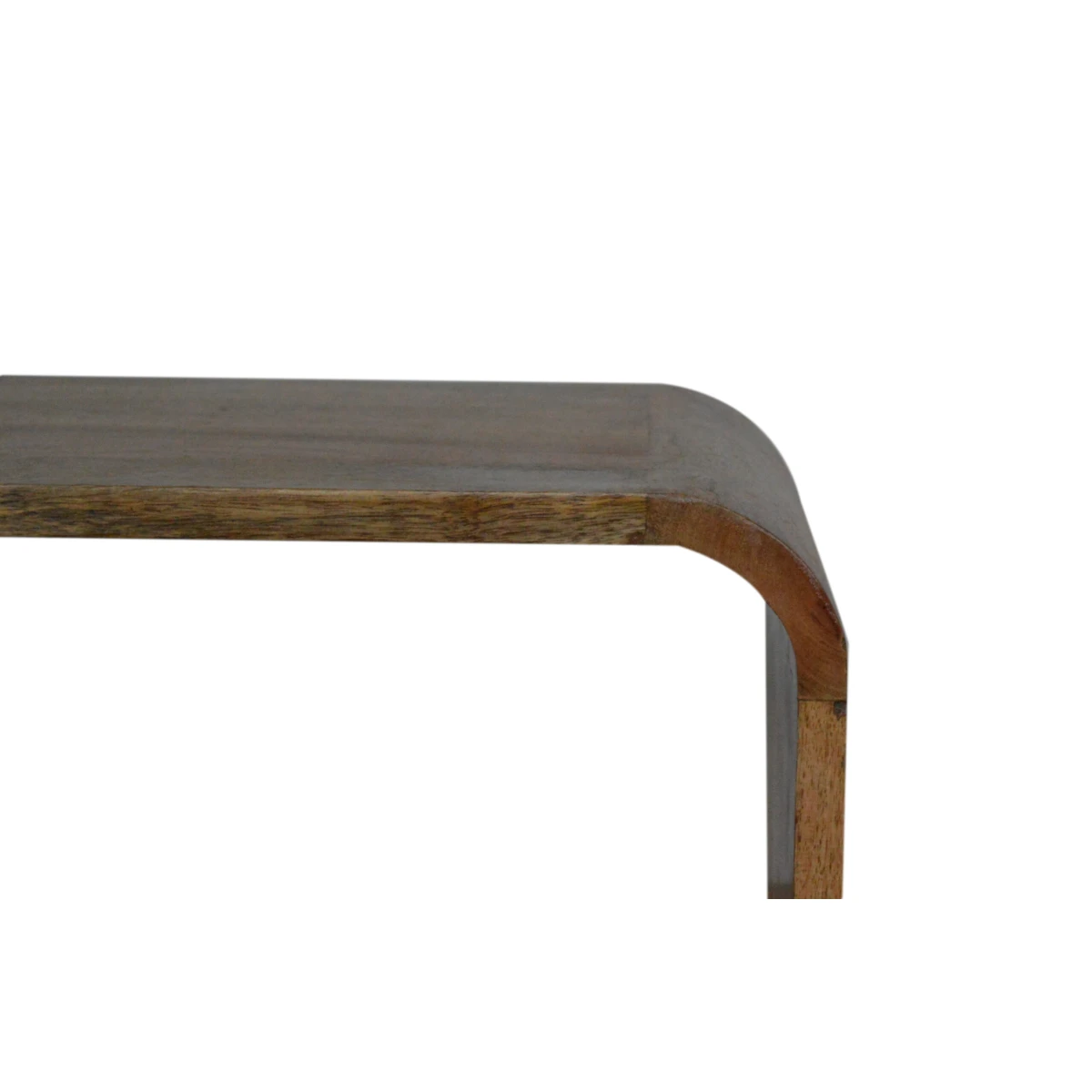 Artisan Furniture Artisan Furniture London Bedside Table Solid Mango Wood Oak Finish Brass Knob 1 Drawer 2 Open Shelves - Bedside Table