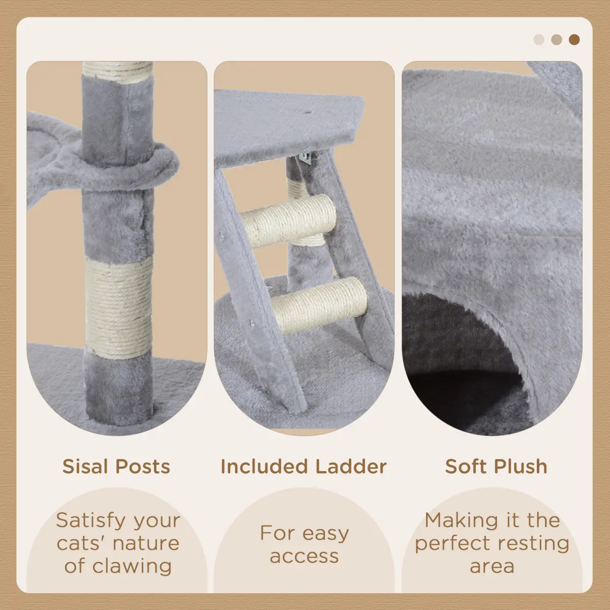 Unbranded Deluxe Cat Tree Climb Post Kitten Scratching Condo Furniture Activity Pawhut - Cat Tree