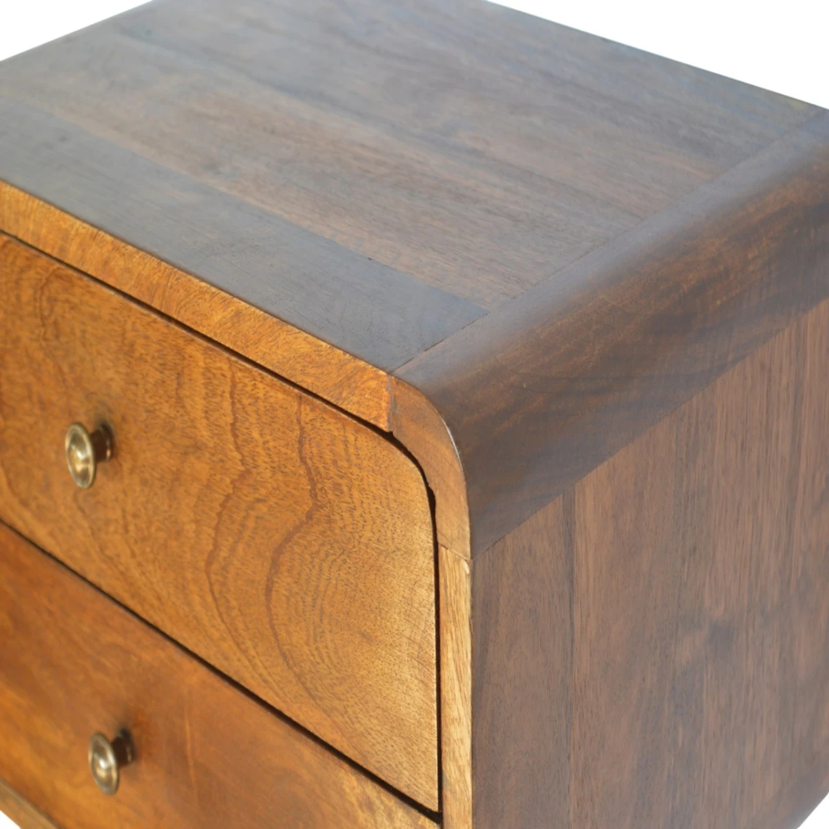 Artisan Bedside Curved Chestnut 2-Drawer WallMount by Artisan Furniture