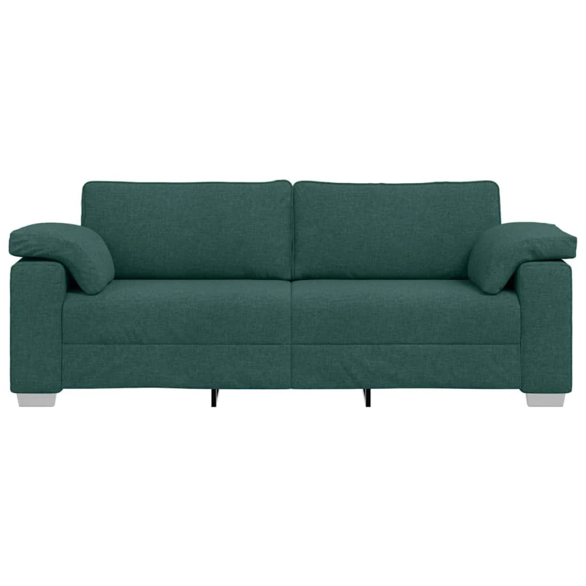 vidaXL VidaXL Sofa 219 x 77 x 82 cm Dark Green Fabric With Cushion For Modern Living Rooms - Sofa