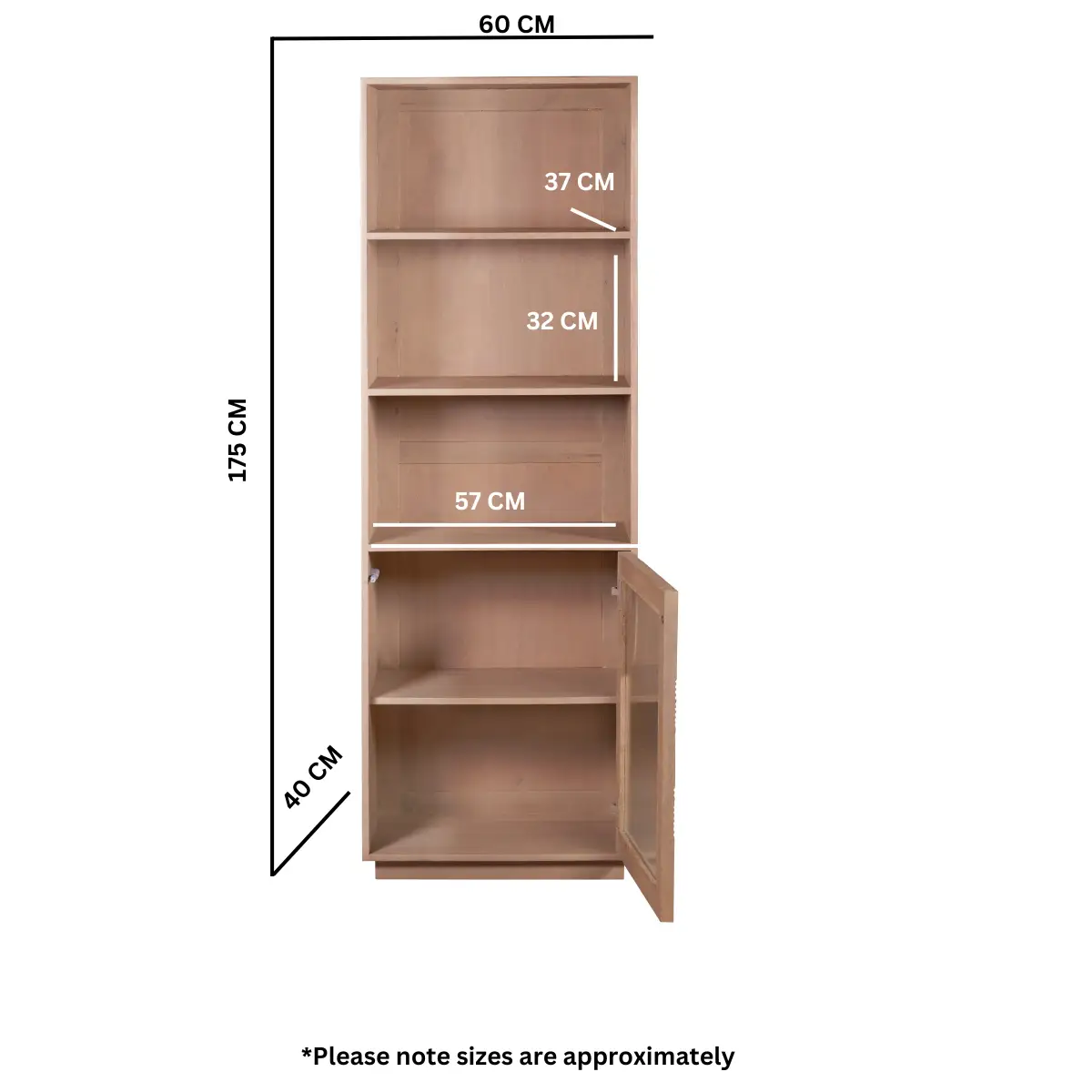 Indian Hub Indus Solid Wood Bookcase - Bookcase