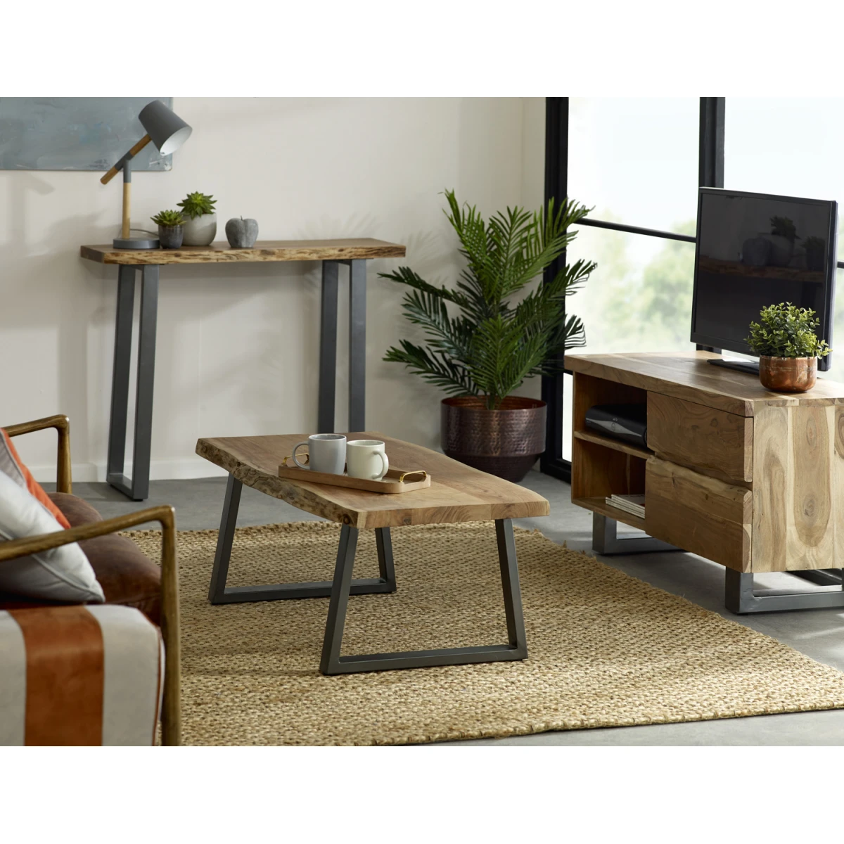 Baltic Coffee Table 40in Live Edge Home by Indian Hub