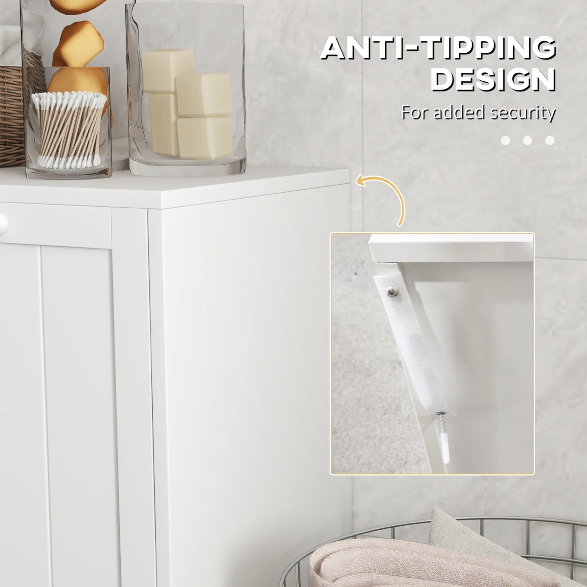 Chester Wardrobe Compact Cabinets Tilt Hamper Home by N/A