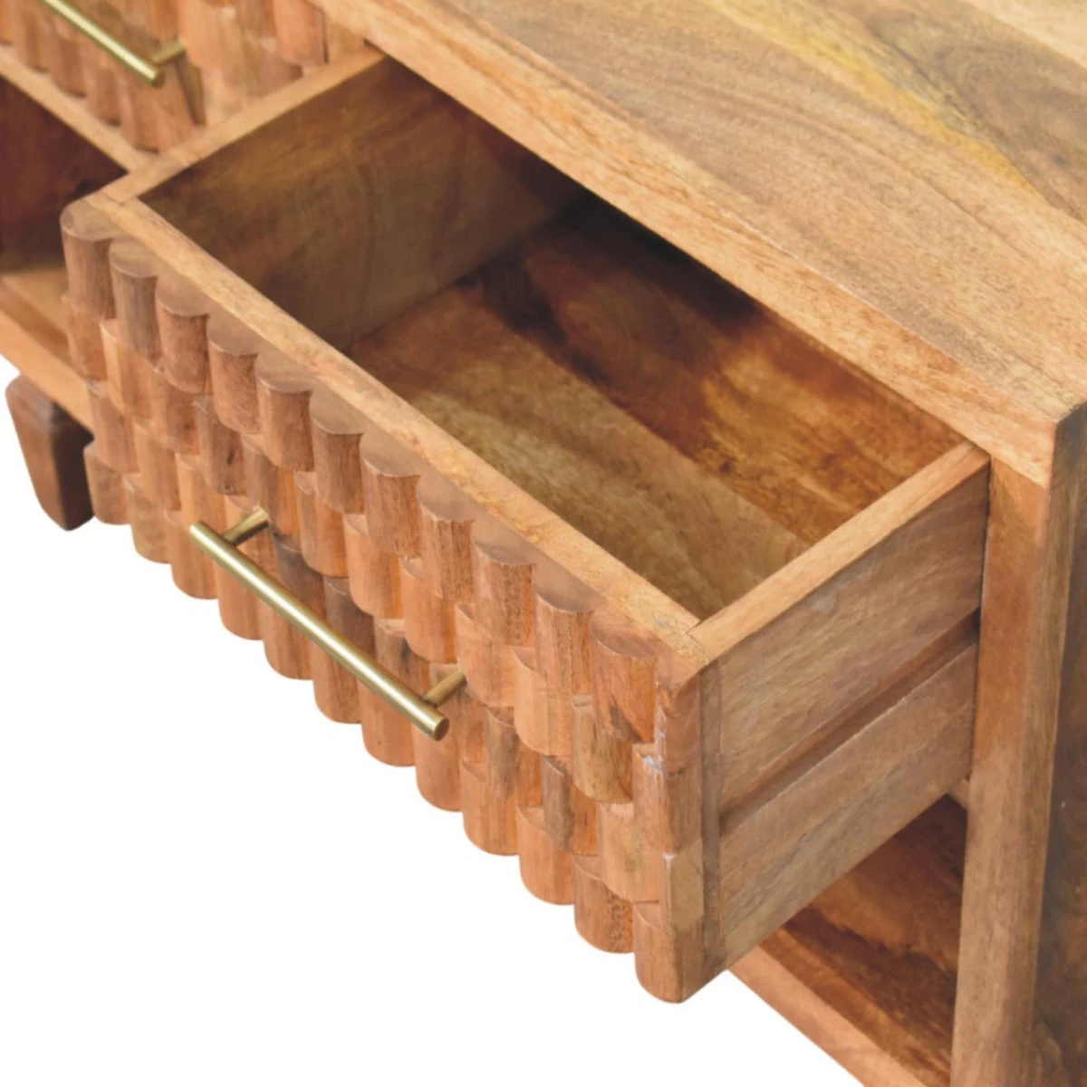 Artisan Shoe Storage 2 Drawers HandCarved Hallway by Artisan Furniture