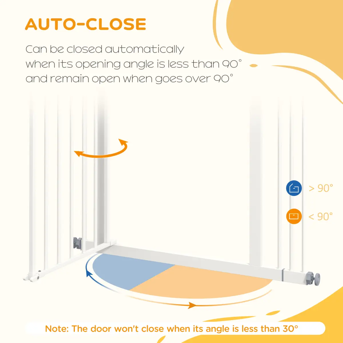 PawHut PawHut Adjustable Safety Gate w/ 1 Extensions and Four Adjustable Screws, White - Pet Gate