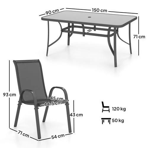 Outsunny 7 Piece Garden Dining Set w/ Dining Table and Chairs by Outsunny