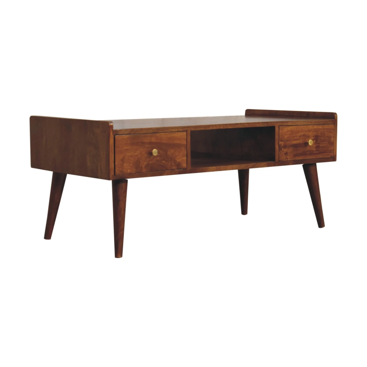 Artisan Furniture Artisan Media Unit Wide Chestnut Finish Elevated Legs TV - TV Unit