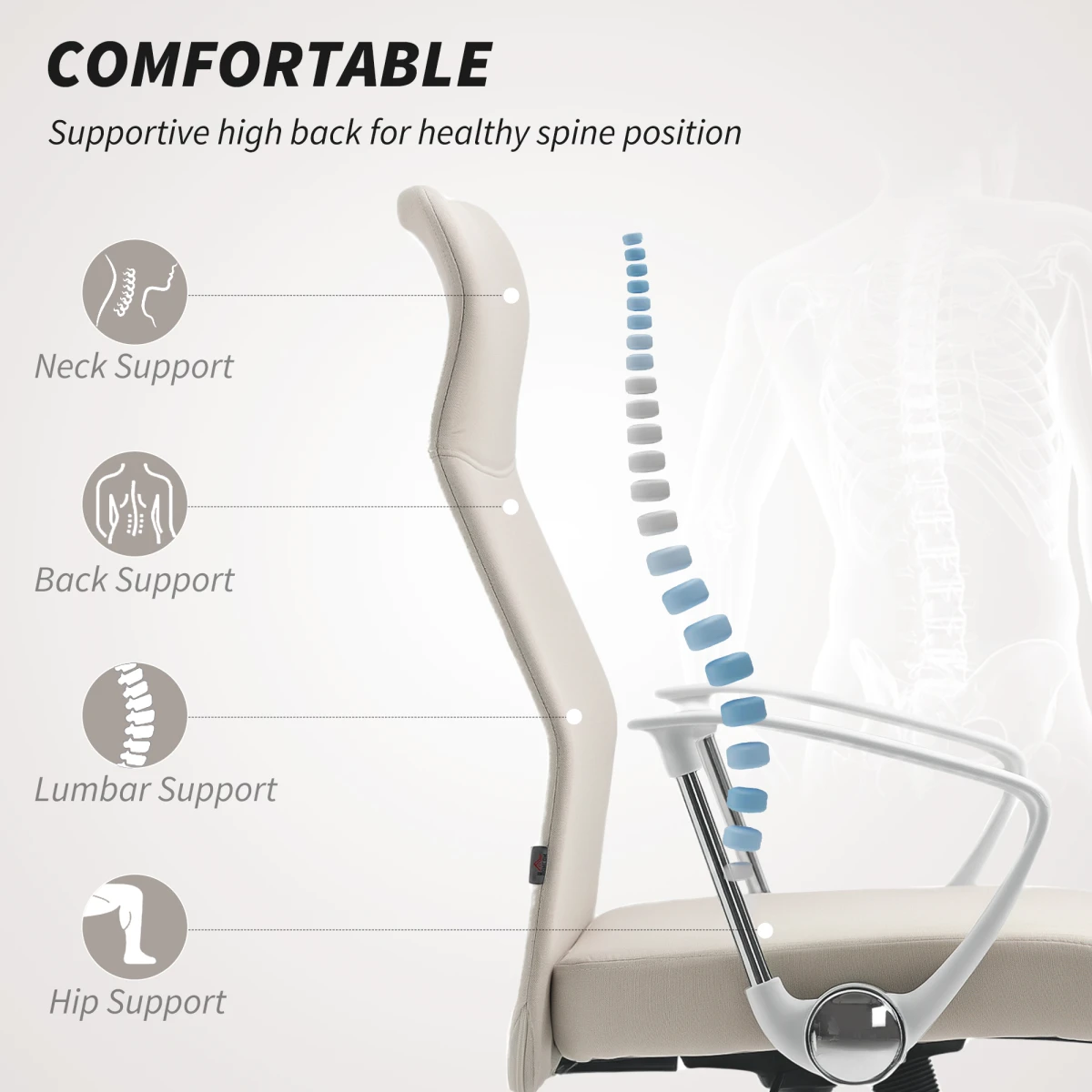 N/A Premium High Back Office Chair Massage for Home - Office Chair