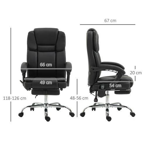 Vinsetto Vinsetto Massage Office Chair, PU Leather High Back Recliner - Office Chair
