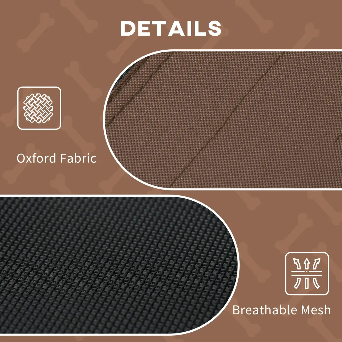 PawHut PawHut 76cm Elevated Dog Bed Cooling Raised Pet Cot UV Protection Canopy Coffee - Dog Beds