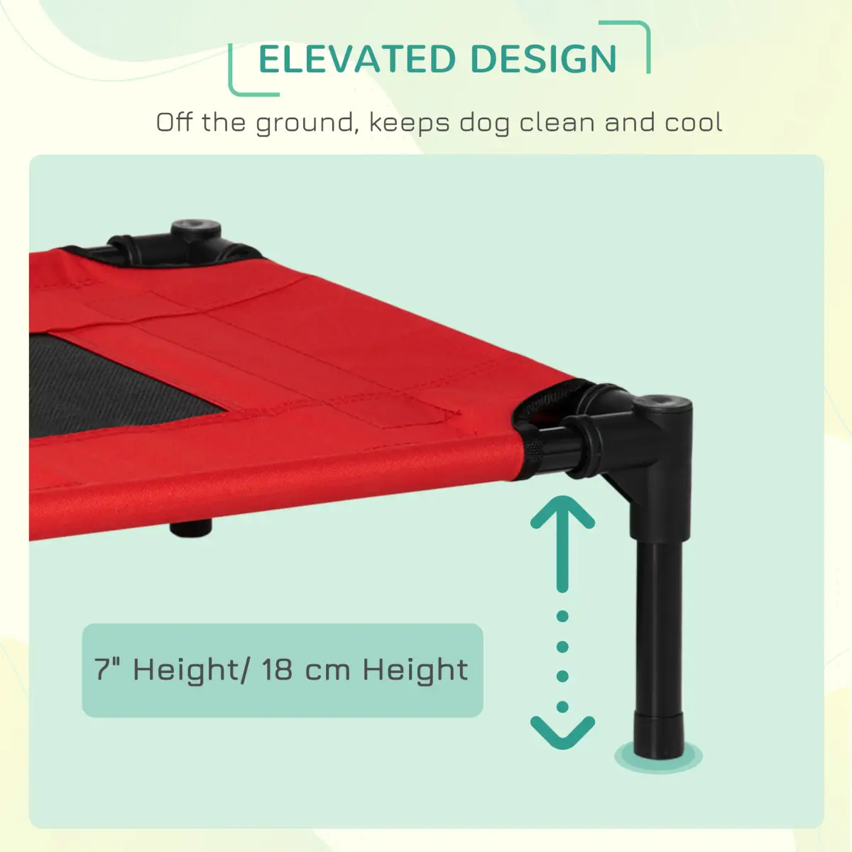 Pawhut Elevated Pet Bed Cool Cot Dog Cat Portable Folding Home Camping Hammock Foldable - Dog Beds
