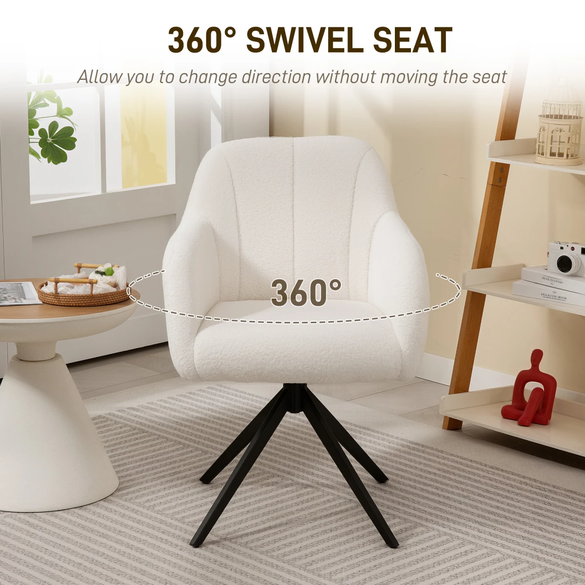 N/A Premium Massage Office Chair 13cm Seat TeddyFleece - Office Chair