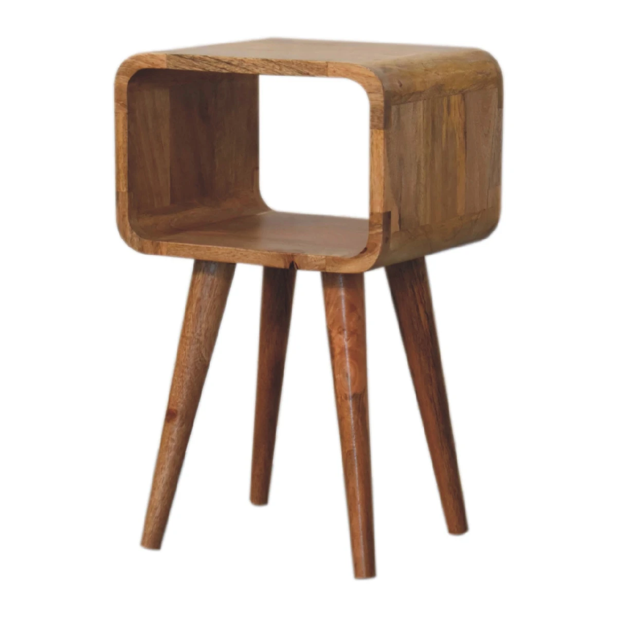 Artisan Furniture Artisan Mini Bedside Table Curved Open Mango Wood - Bedside Table