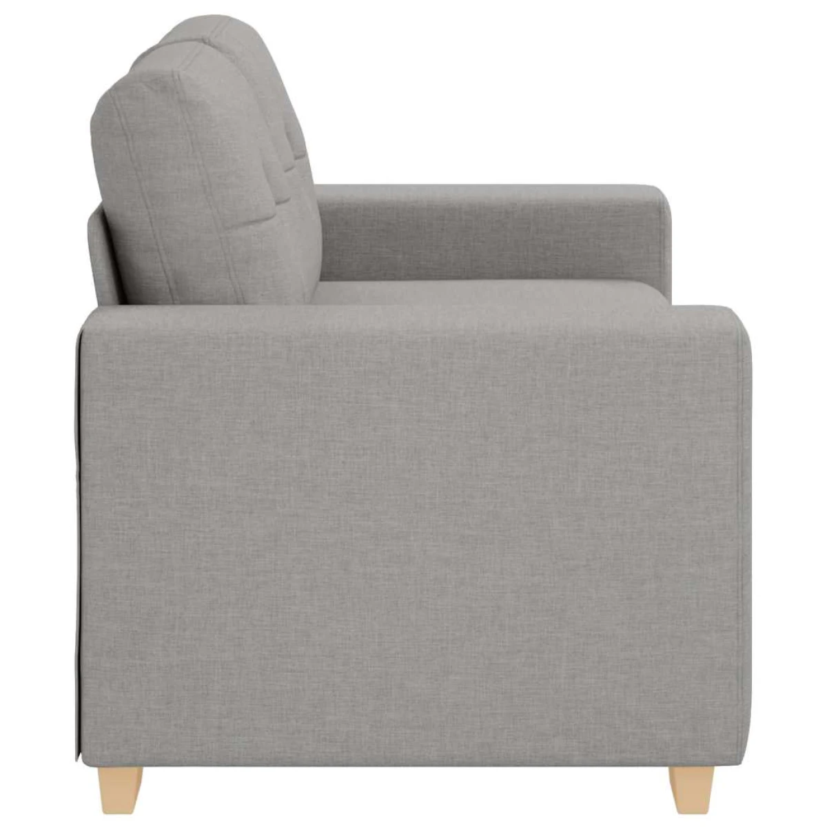 VidaXL Loveseat Sofa Compact Cloud Grey Fabric by vidaXL