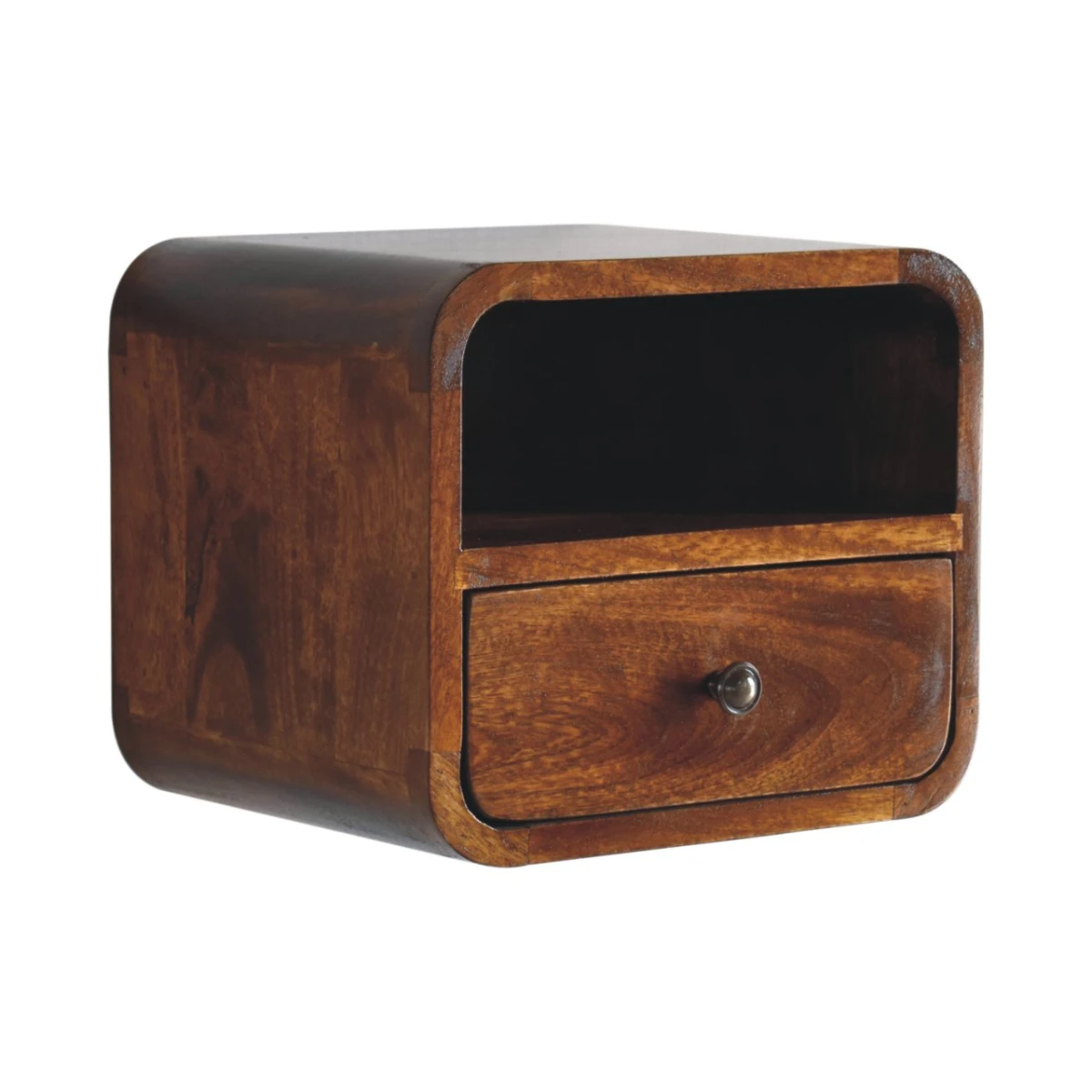 Artisan Bedside Mini Wall Curved Chestnut Drawer Bedroom by Artisan Furniture