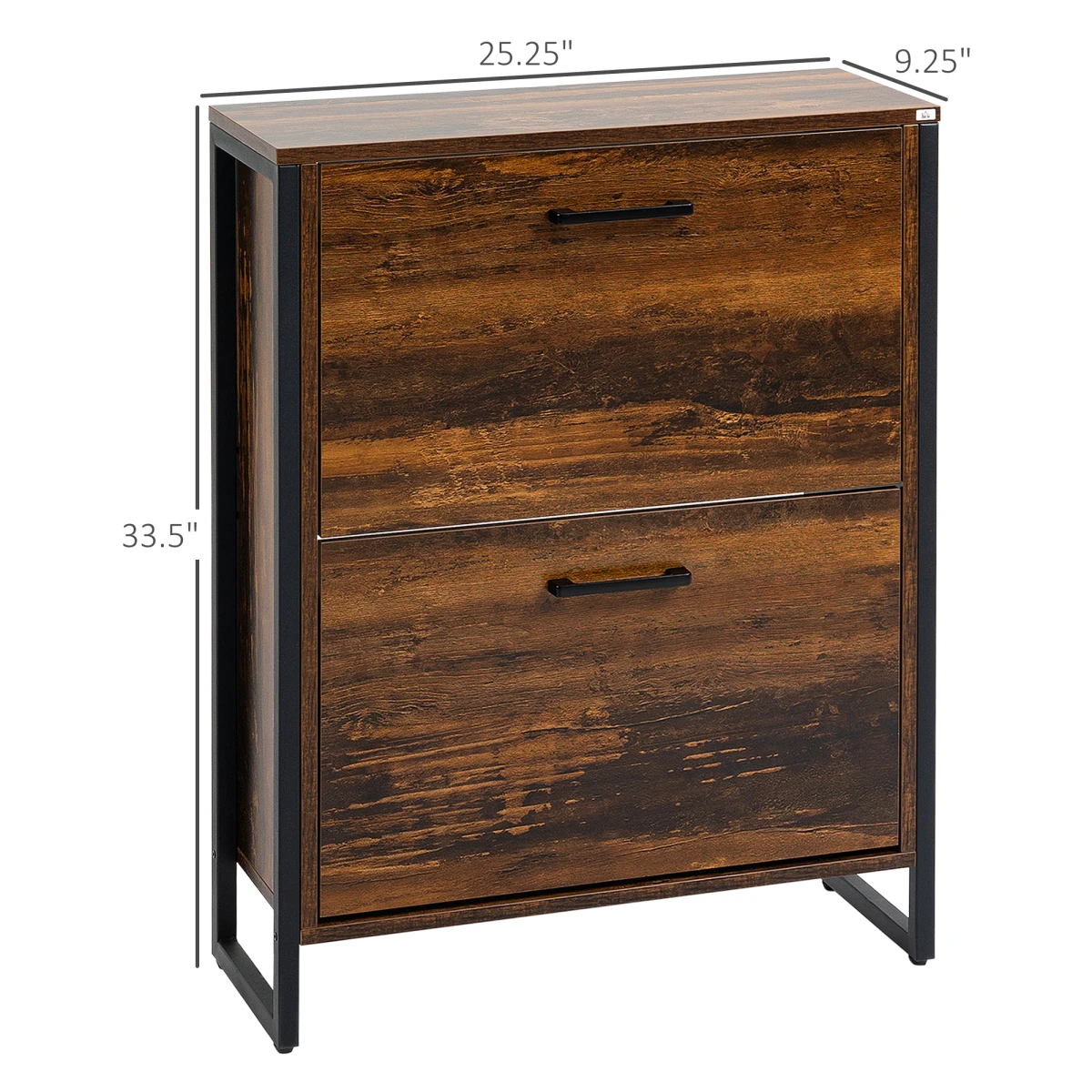 Sturdy Shoe Cabinet 12 Pair Anti Tip Entryway by N/A