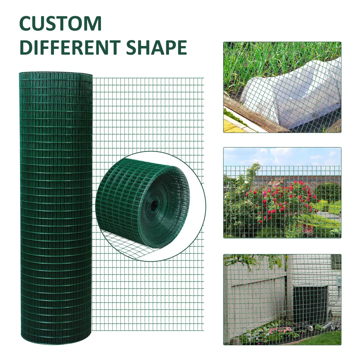 Unbranded PVC Coated Welded Wire Mesh Chicken Poultry Aviary Fence Run Hutch Pet PawHut - Chicken Coop