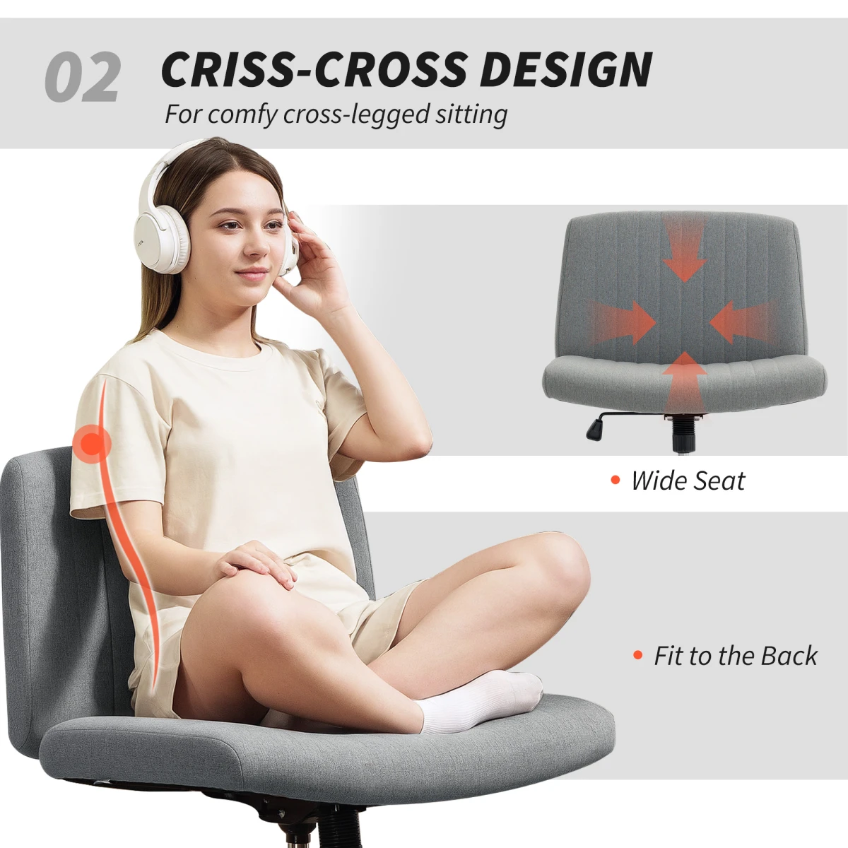 Lumina Office Chair 61cm Wide Breathable Foam Tilt by N/A