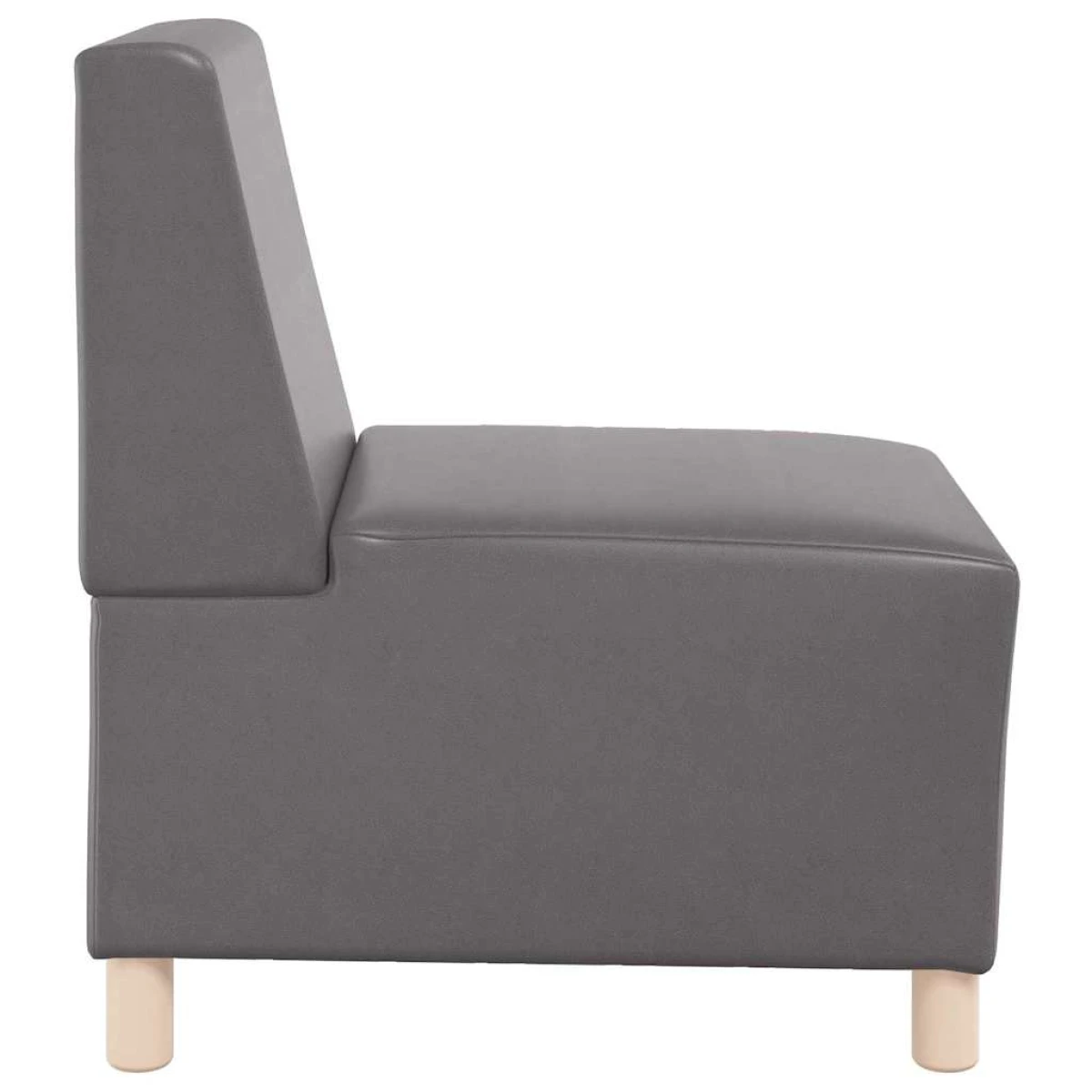 vidaXL VidaXL Armless Modular Sofa 55x74x82 Grey Faux Leather - Sofa