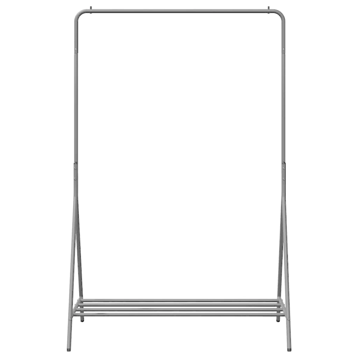 vidaXL Clothes Rack With Shelf 100 x 56 x 154 cm Steel Black Space Saving Design For Small Spaces by vidaXL