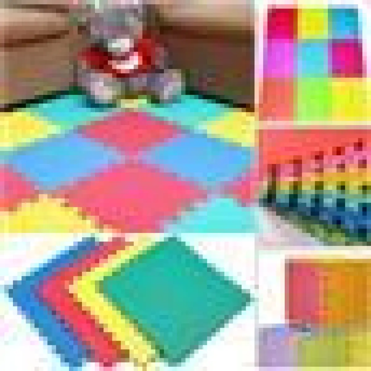 Un-Branded 6 PACKS MULTICOLOR EVA INTERLOCKING MAT 30 X 30 - Rug