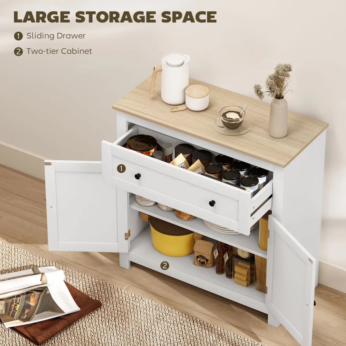 N/A Kitchen Sideboard Storage Cabinet - Sideboard