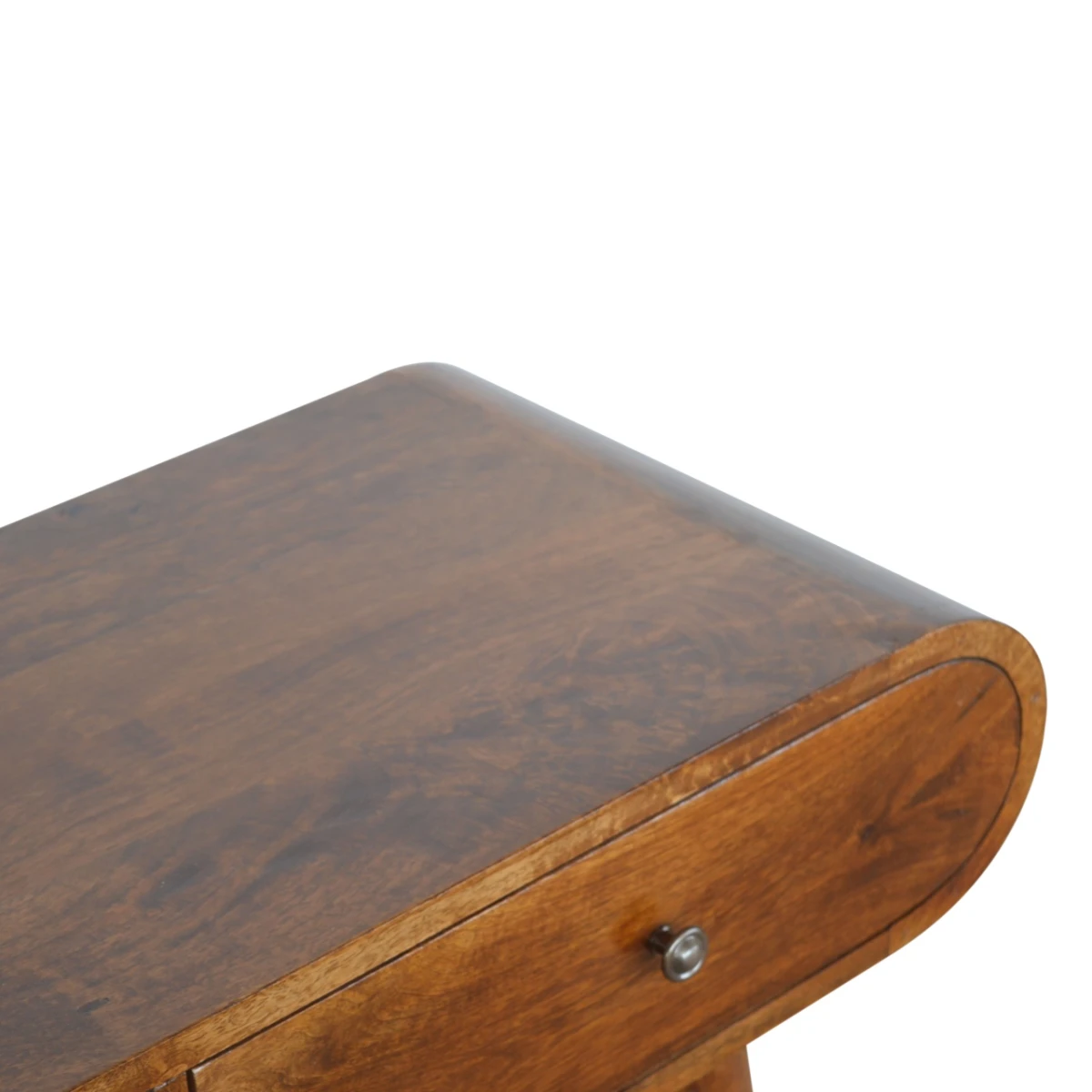Artisan Mango Wood Compact Console Table London Chestnut Finish With 2 Drawers Nordic Legs Living Room by Artisan Furniture
