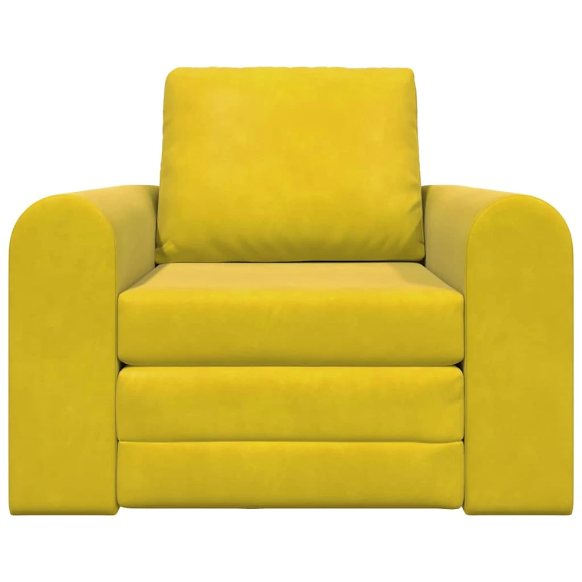 VidaXL Sofa Bed 98x71x83 Cm Velvet Yellow Living Room by vidaXL