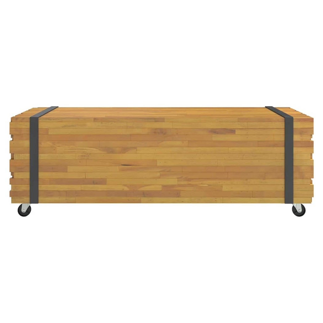 vidaXL VidaXL Coffee Table 110x45x35 cm Solid Teak Wood for Living Room and Entertainment Area - Coffee Table