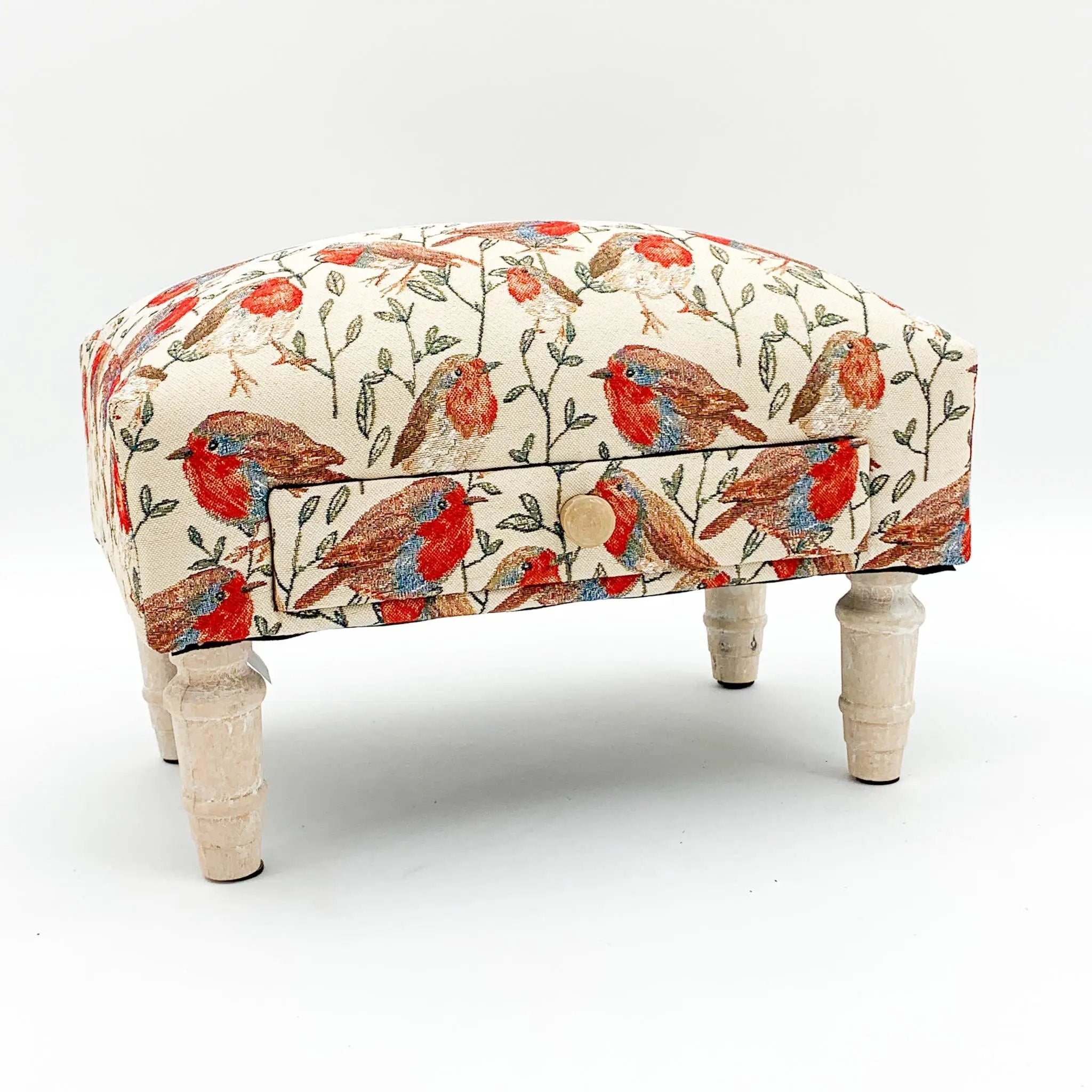 MSL ROBIN FABRIC FOOTSTOOL WITH DRAWER - Footstool