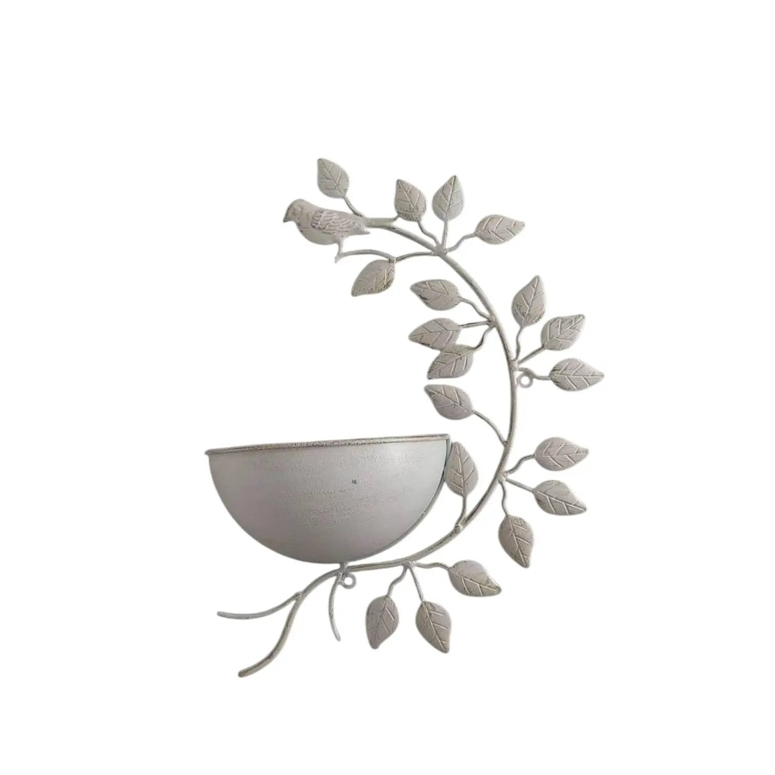 MSL 42CM CREAM METAL GARDEN PLANTER - Planters