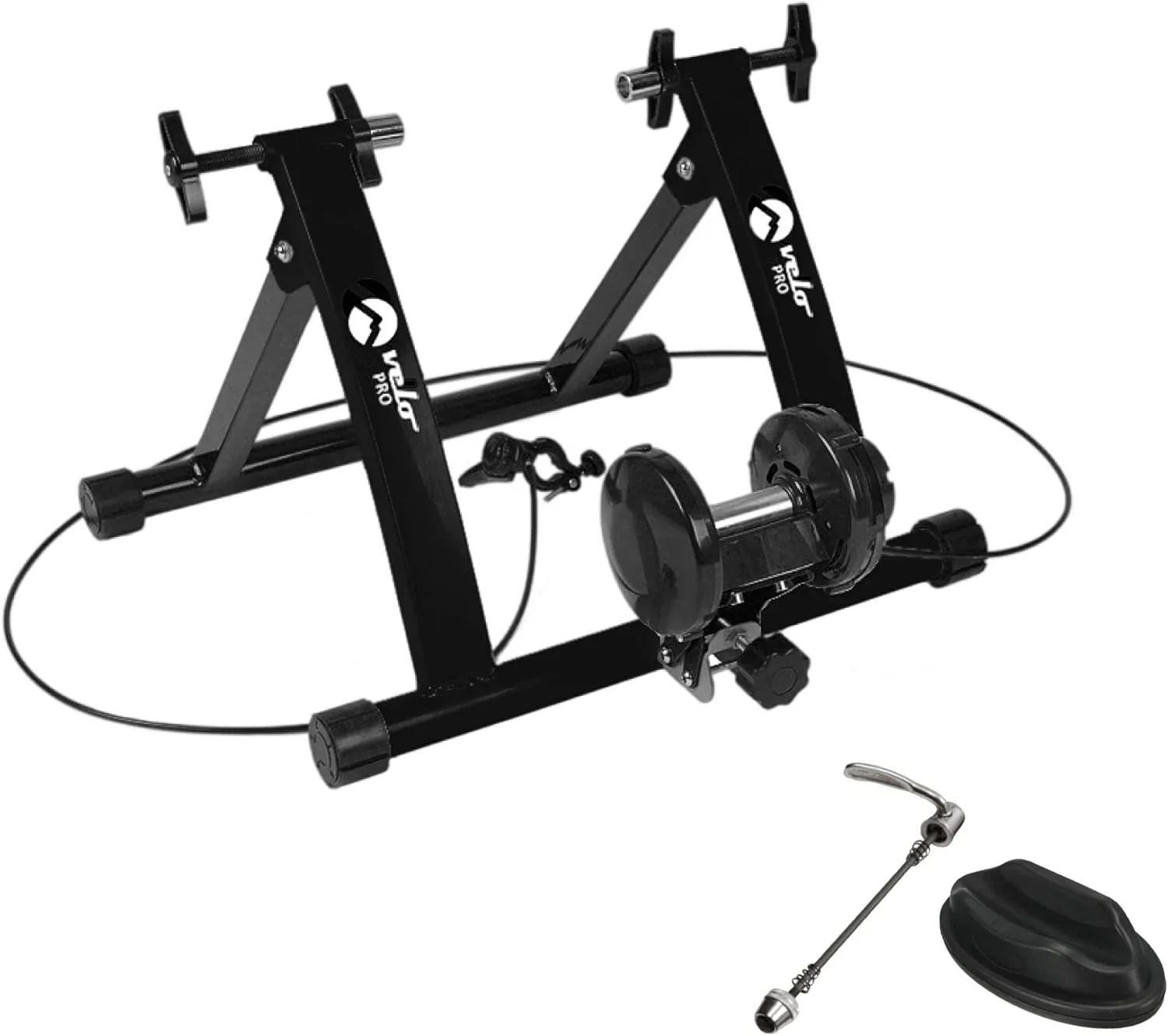 Monster Shop Velo Pro Black Magnetic Turbo Trainer with Mat -