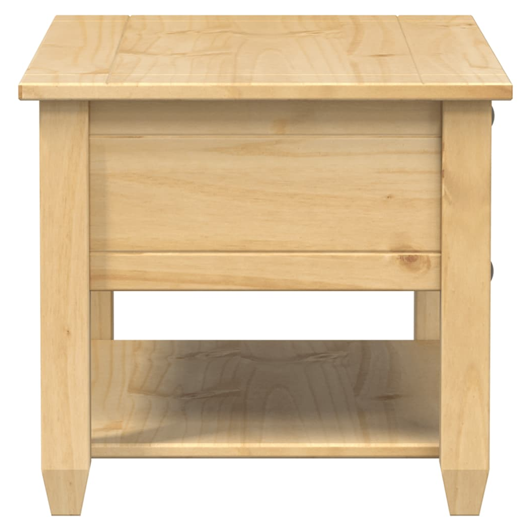 VidaXL Corona Coffee Table 85x50x45 cm Solid Pine Wood With Two Drawers For Living Room by vidaXL