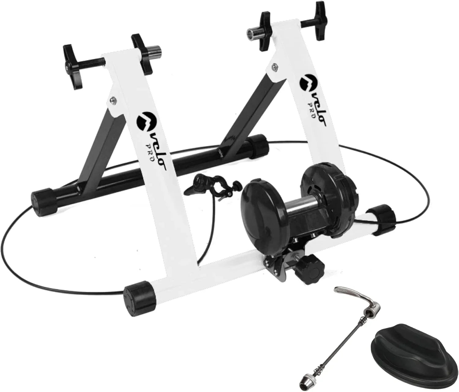 Monster Shop Velo Pro White Magnetic Turbo Trainer with Mat -